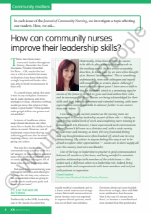 Journal of Community Nursing (JCN)