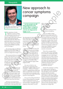 New approach to cancer symptoms campaign