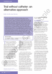 Trial without catheter: an alternative approach