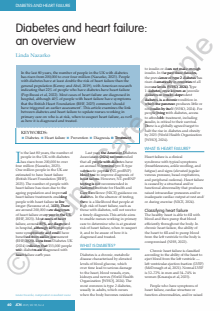 Diabetes and heart failure: an overview