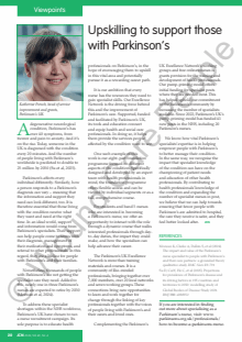 Upskilling to support those with Parkinson’s