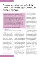 Pressure-reducing pads effectively prevent and reverse signs of category 1 pressure damage