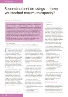 Superabsorbent dressings — have we reached maximum capacity?