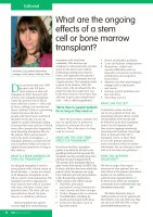 What are the ongoing effects of a stem cell or bone marrow transplant?