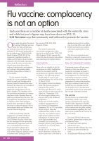 Flu vaccine: complacency is not an option
