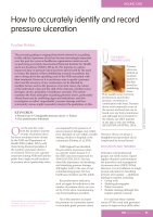 How to accurately identify and record pressure ulceration