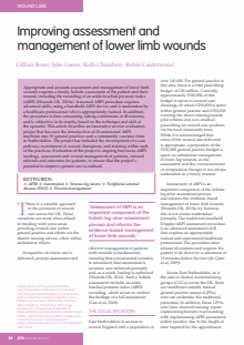 Improving assessment and management of lower limb wounds