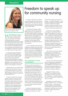 Freedom to speak up for community nursing