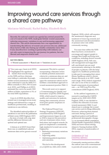 Improving wound care services through a shared care pathway