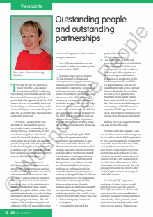 Outstanding people and outstanding partnerships