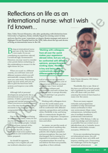 Reflections on life as an international nurse: what I wish I’d known...