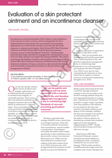 Evaluation of a skin protectant ointment and an incontinence cleanser