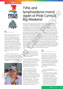 TVNs and lymphoedema march again at Pride Cymru’s Big Weekend