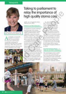 Taking to parliament to relay the importance of high quality stoma care