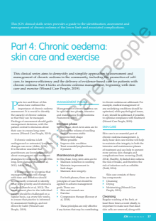 Clinical skills: Chronic oedema — skin care and exercise