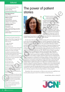 Journal of Community Nursing (JCN)