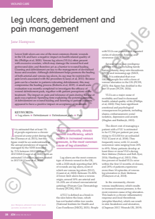 Leg ulcers, debridement and pain management