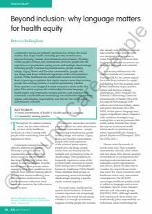 Journal of Community Nursing (JCN)