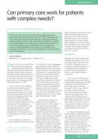 Can primary care work for patients with complex needs?