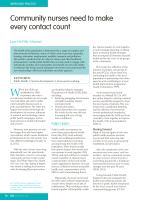 Community nurses need to make every contact count