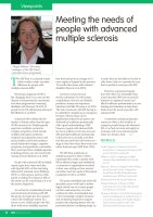 Meeting the needs of people with advanced multiple sclerosis