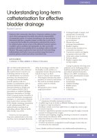 Understanding long-term catheterisation for effective bladder drainage