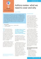 Asthma review: what we need to cover and why