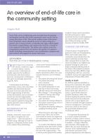 An overview of end-of-life care in the community setting