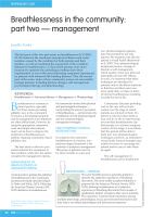 Breathlessness in the community: part two — management