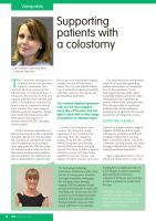 Supporting patients with a colostomy