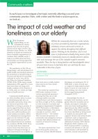 The impact of cold weather and loneliness on our elderly