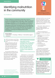Identifying malnutrition in the community