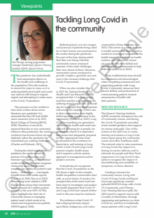Tackling Long Covid in the community