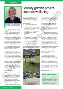 Sensory garden project supports wellbeing