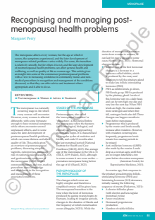 Recognising and managing postmenopausal health problems