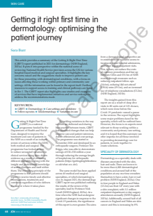 Getting it right first time in dermatology: optimising the patient journey