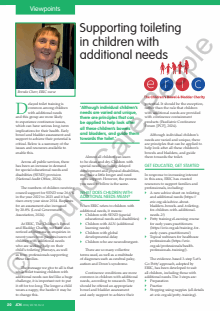 Supporting toileting in children with additional needs